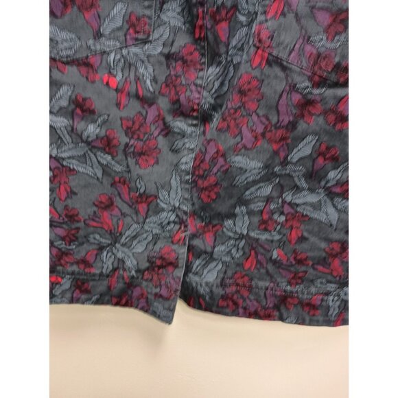 Duluth Trading Co Womens Skort Size 12 Gray Floral Outdoor Hiking Sports - Picture 8 of 9